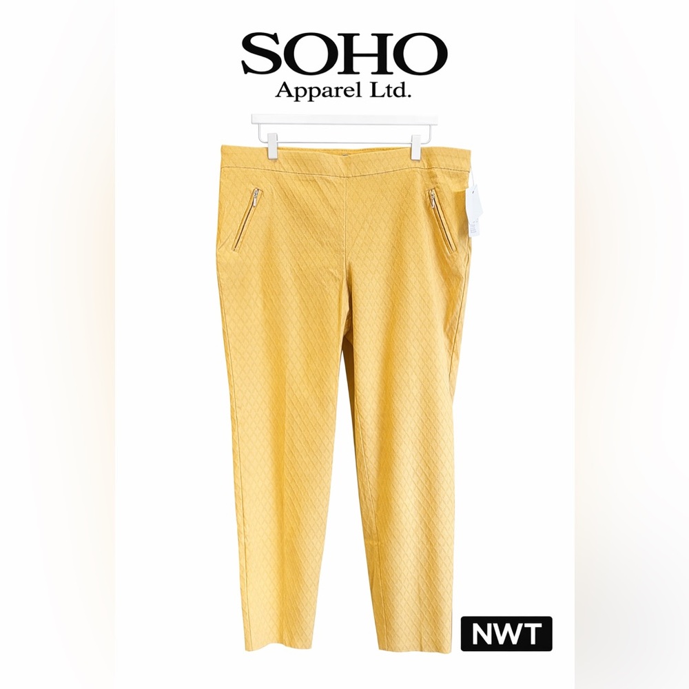 Soho Apparel Mustard Quilted Pants NWT